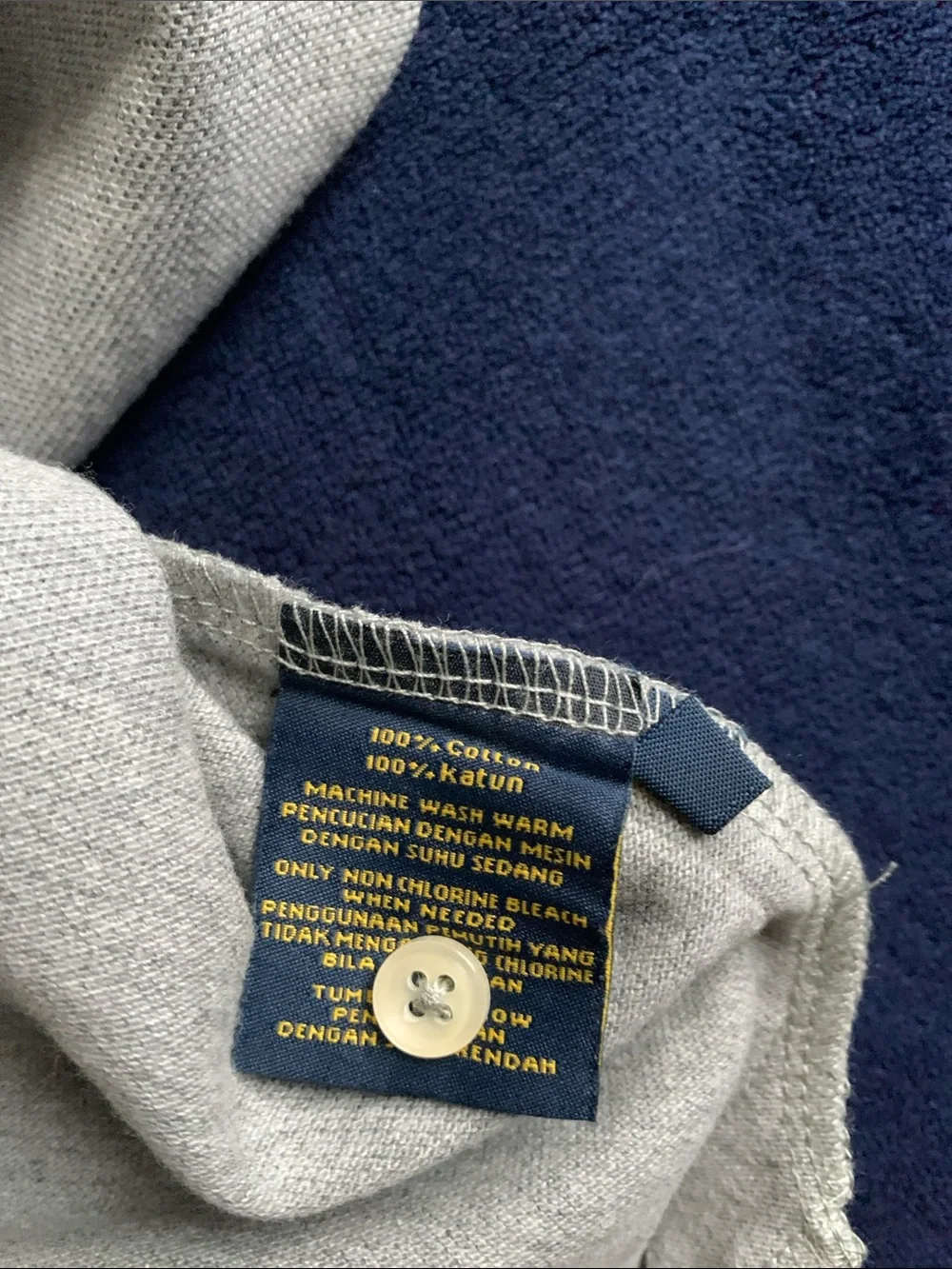 Polo by Ralph Lauren SE Gray Polo Shirt with Multicolor Patch Letters